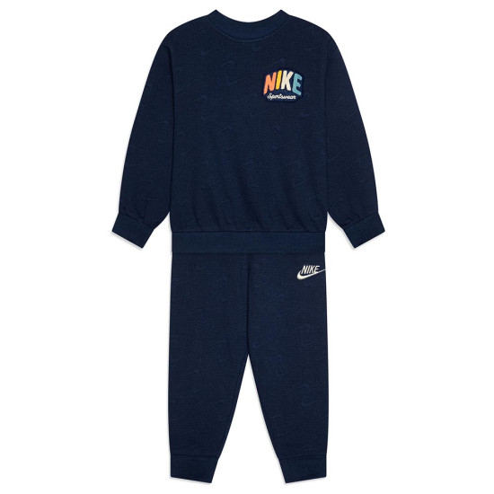 Nike Βρεφικές φόρμες σετ Sportswear Powder Play Jacquard Crew